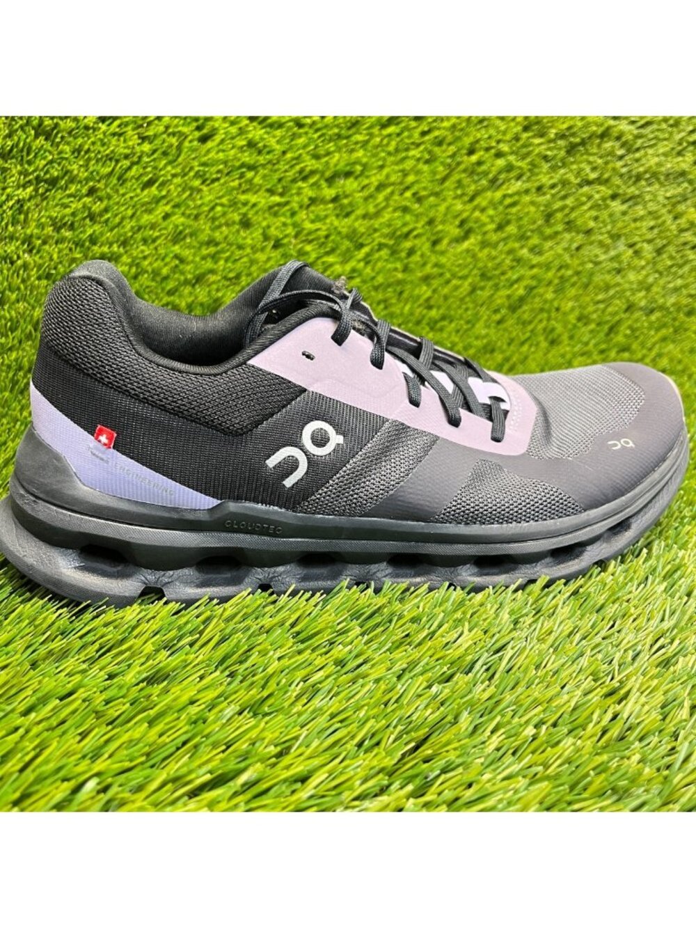 On Cloudrunner Womens Size 9 Iron Black Purple Walking Running Shoes Sneakers